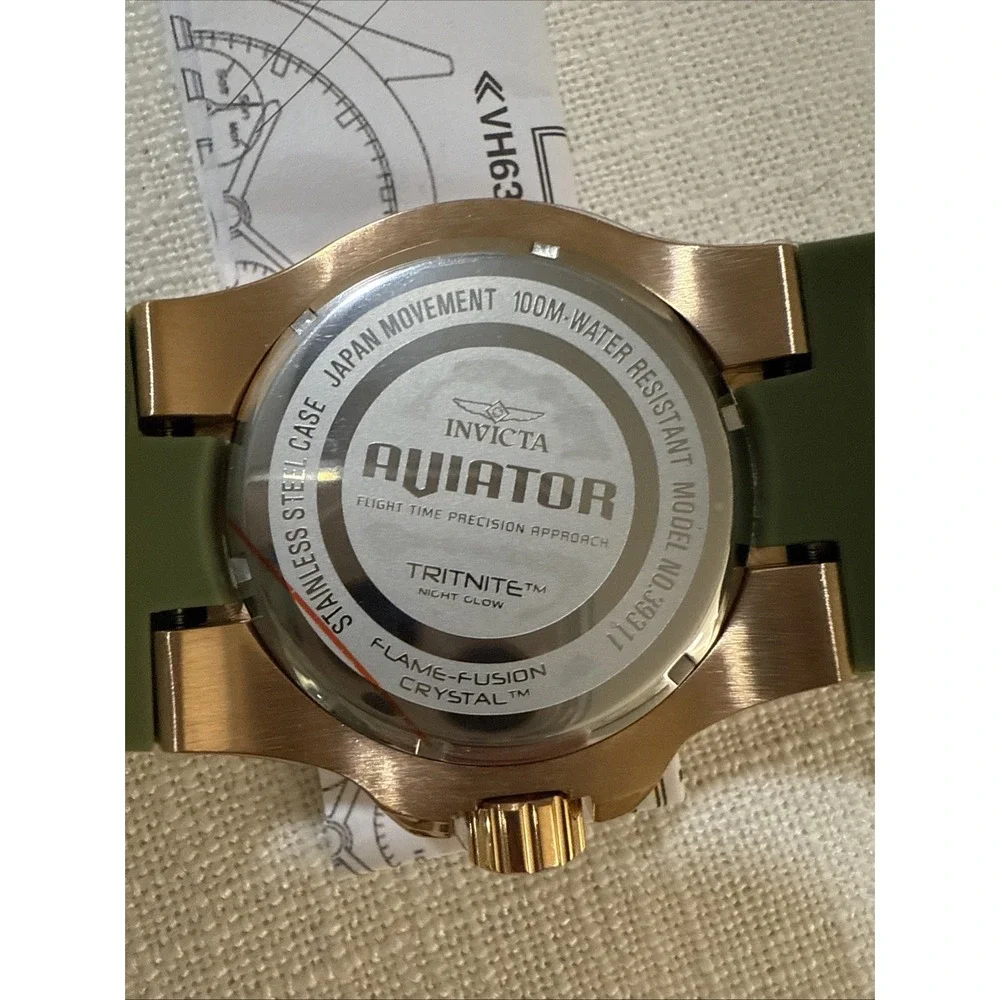 Sporty Invicta Aviator Skyshock Quartz Watch  39311.  50MM.  Brand New.‎